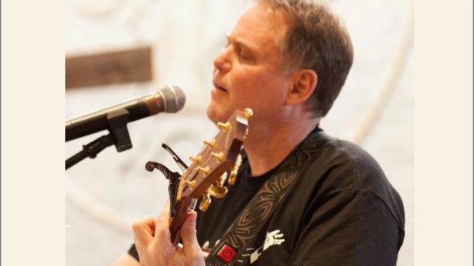 Ken Johnson performs Friday, April 4, 2025 First Friday Concert, Stage Left Cafe, Woodstock, Illinois.